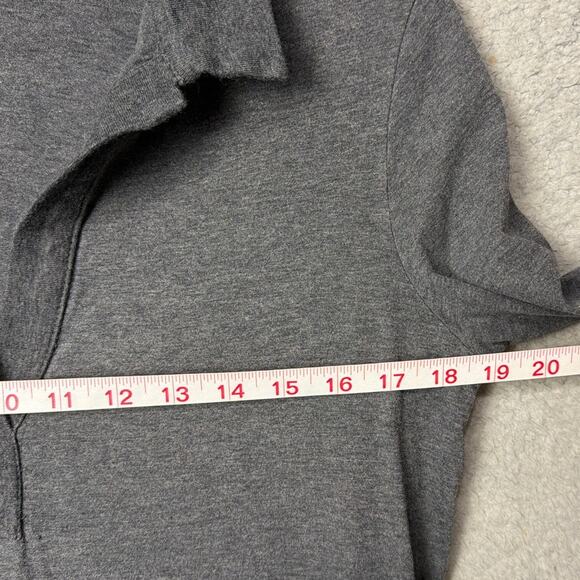 James Perse Long Length Tunic Sweatshirt Pima Cotton Gray SZ 2  Elevated Basic - Picture 4 of 9